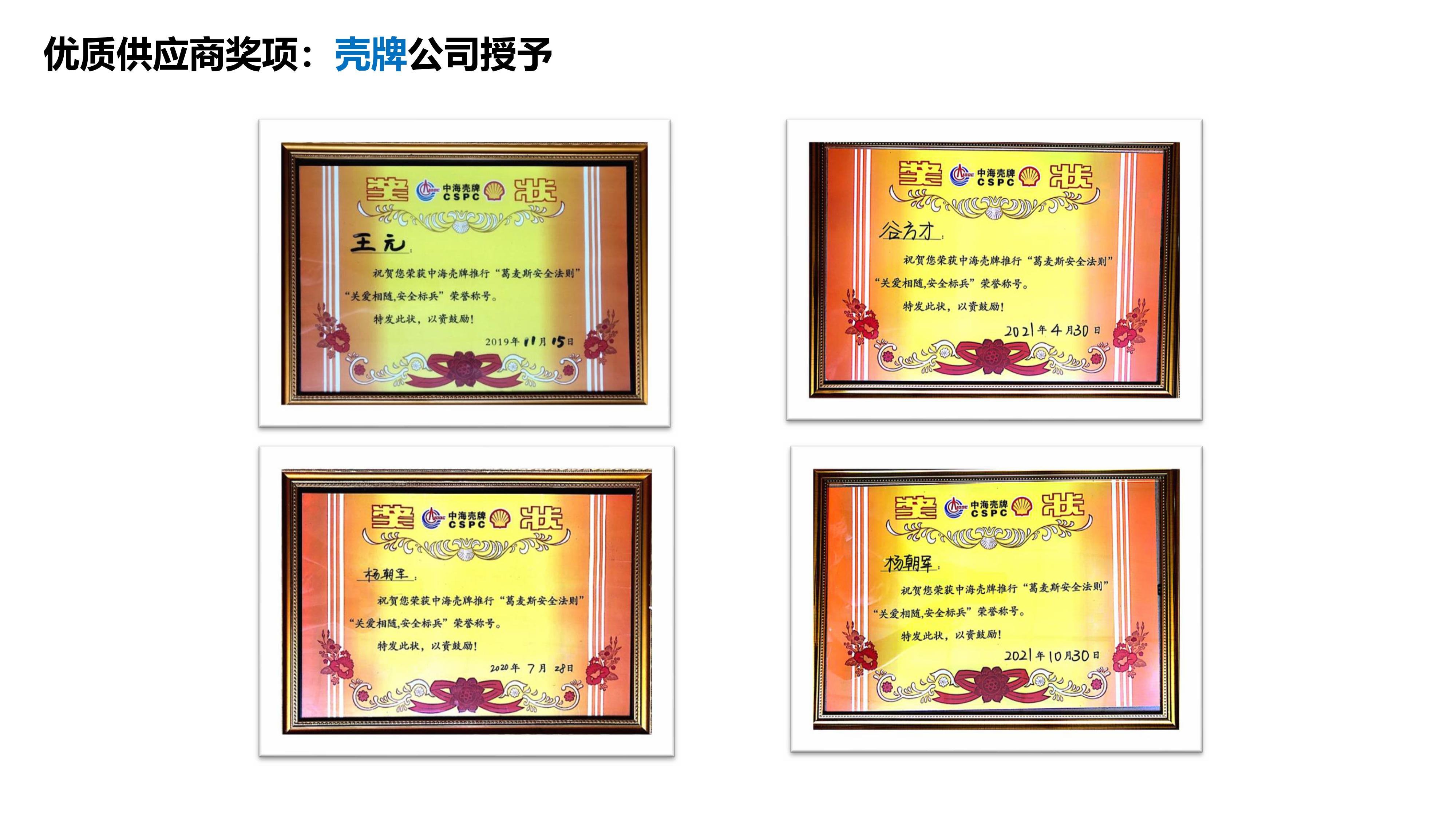 壳牌公司优质供应商